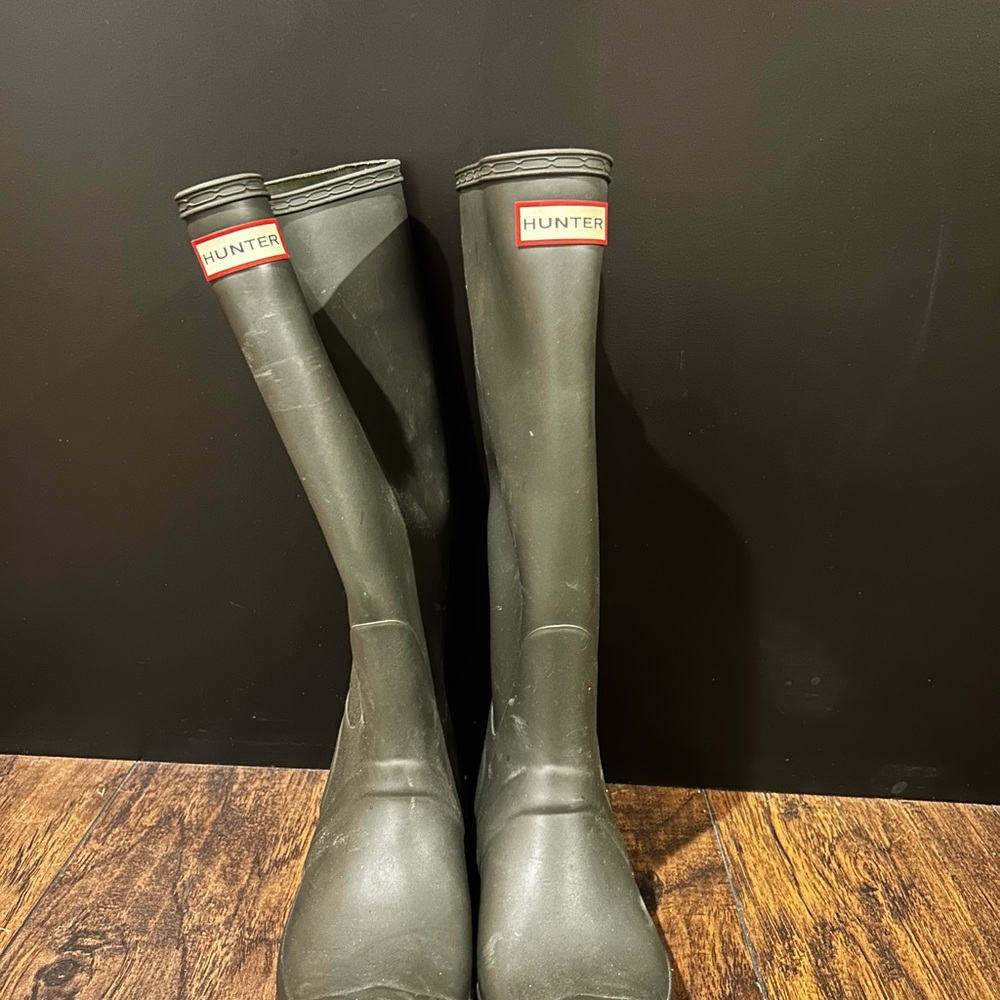 Hunter Dark Green Waterproof Boots